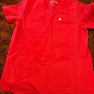 Fabletics Red V-Neck Active Top